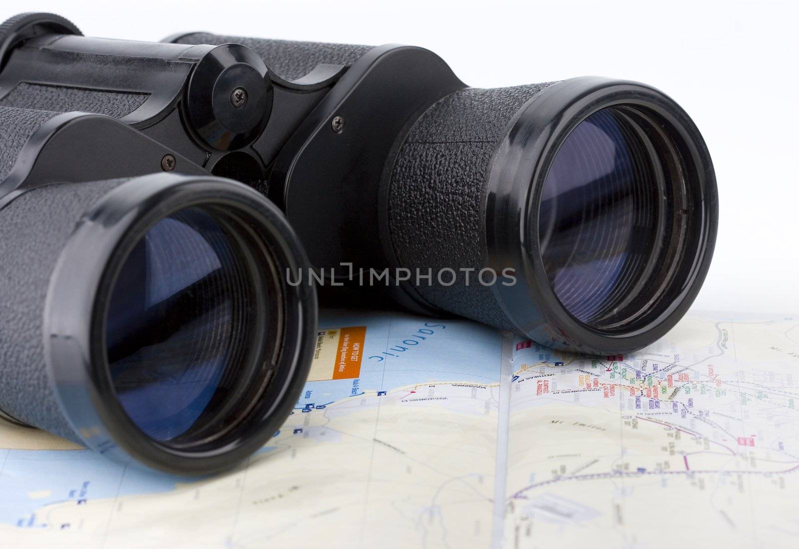 isolated binoculars by Trebuchet