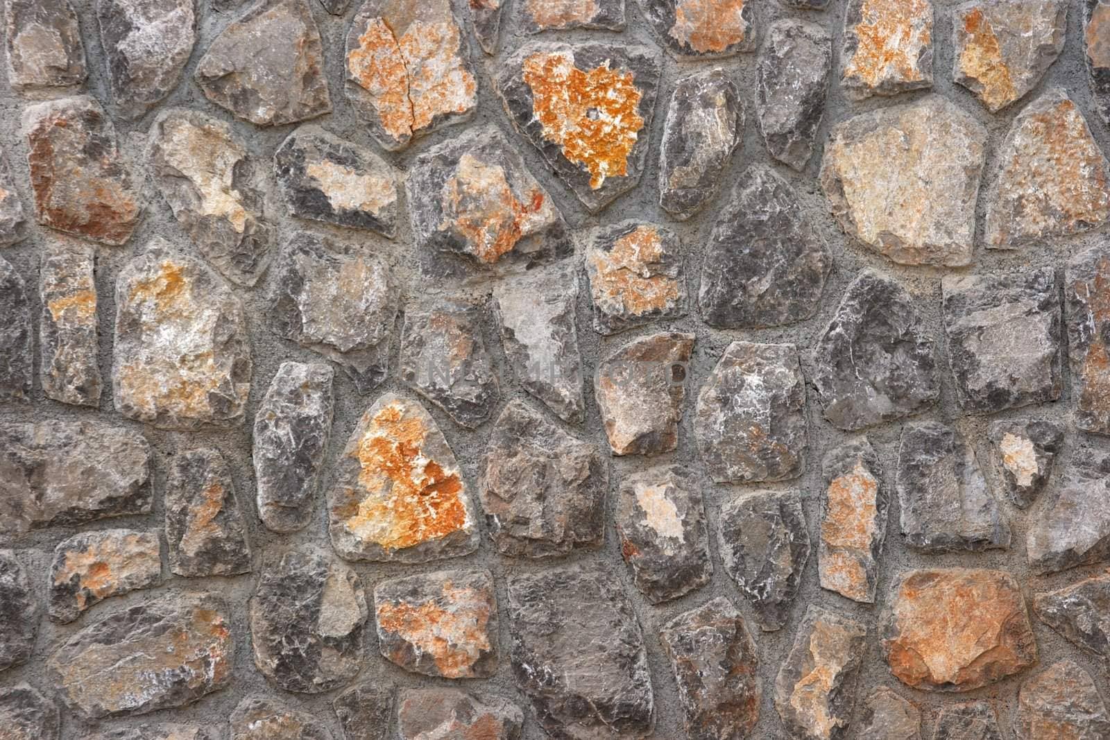 Stone wall texture closeup