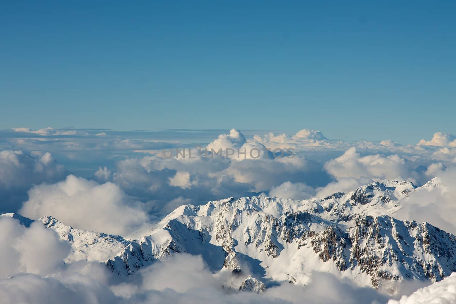 High mountain landscape in winter