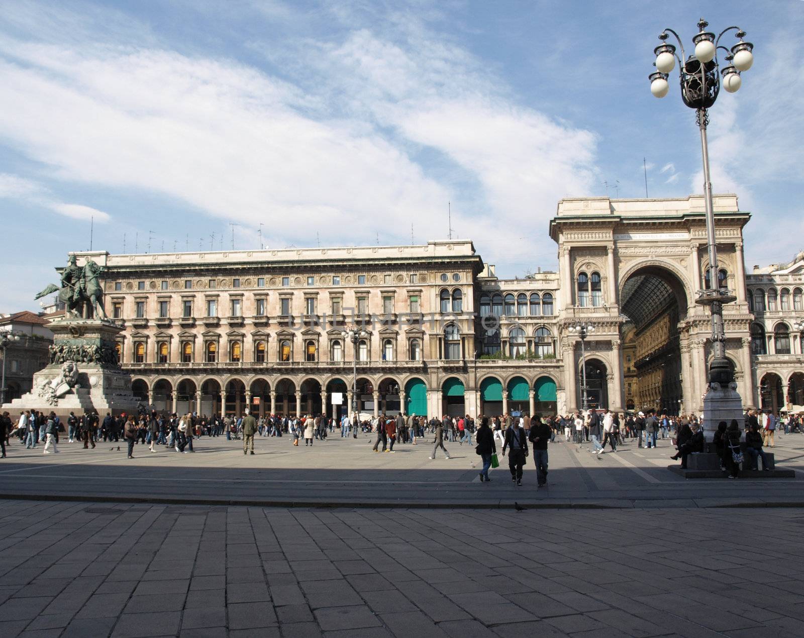 Piazza Duomo and Galleria Vittorio Emanuele II in Milan, Italy