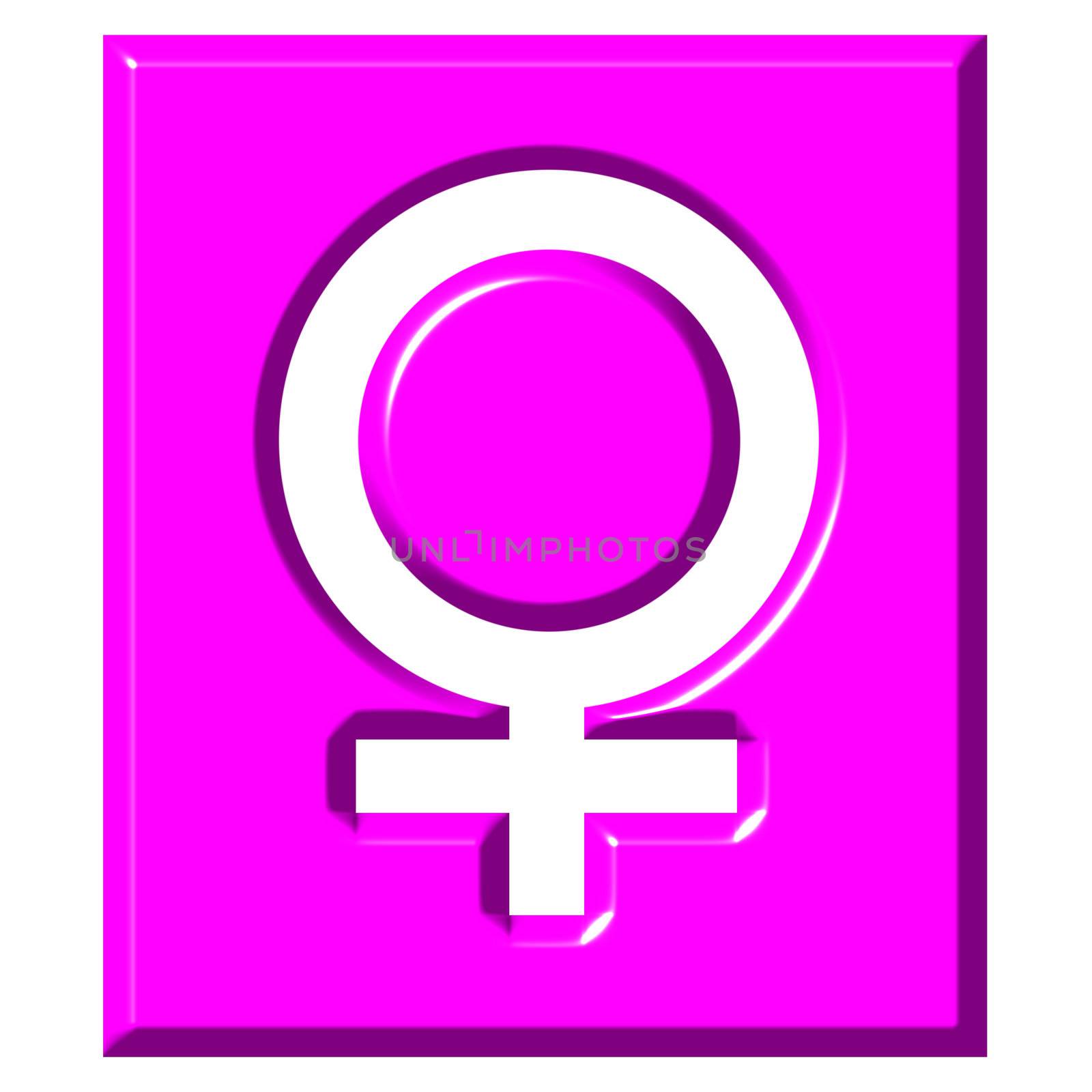 3D Female Symbol Sign by Georgios