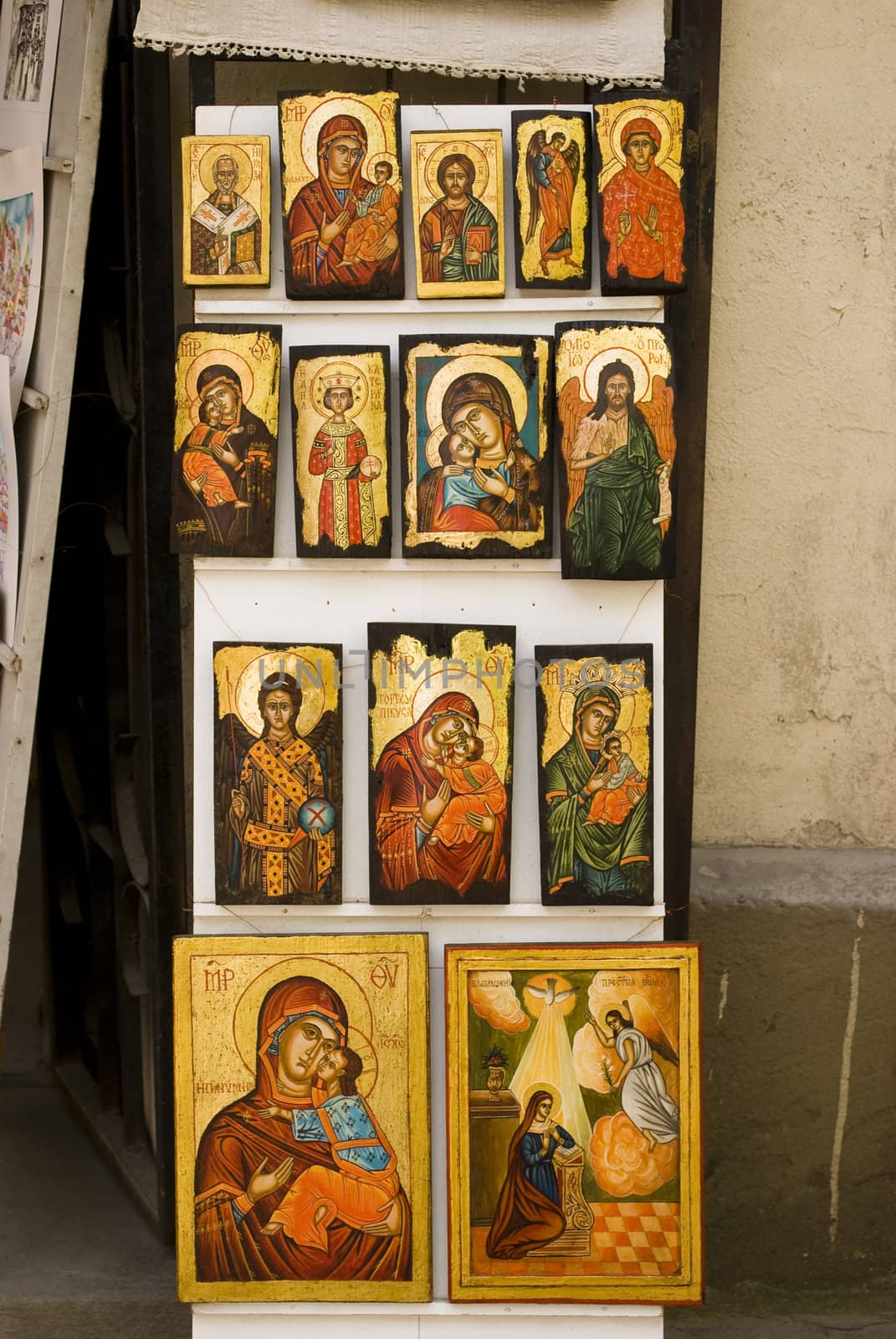 christian icon paintings with saints