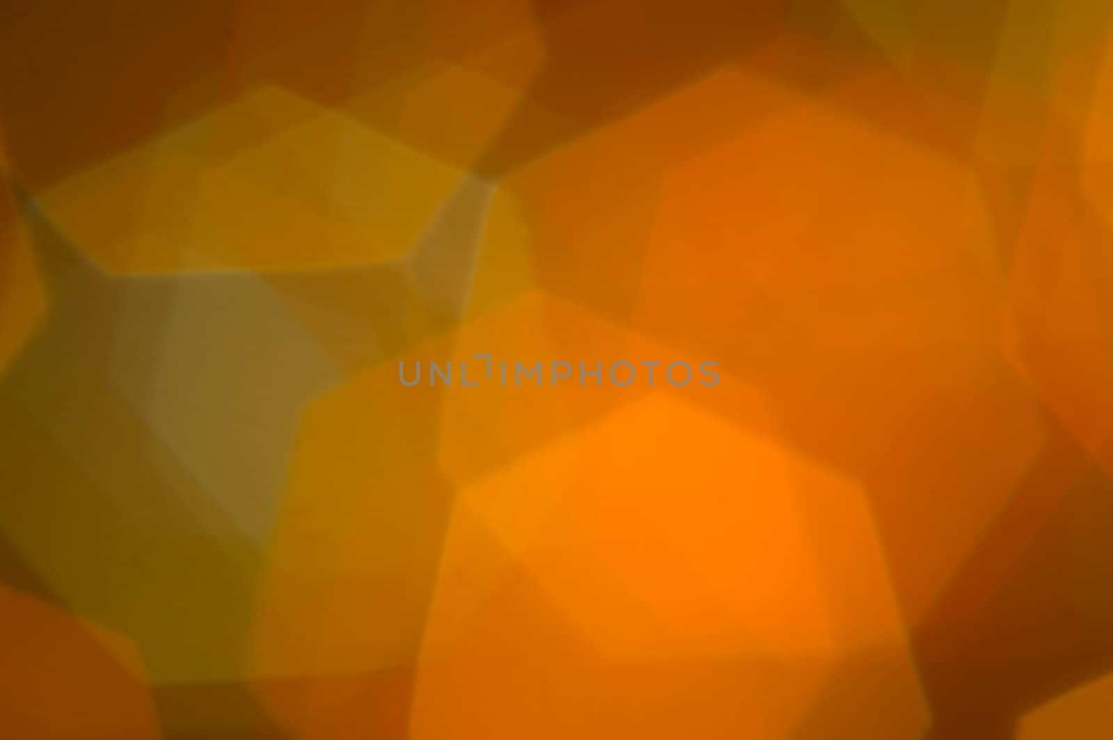 Colorful orange light background in hexagon shape