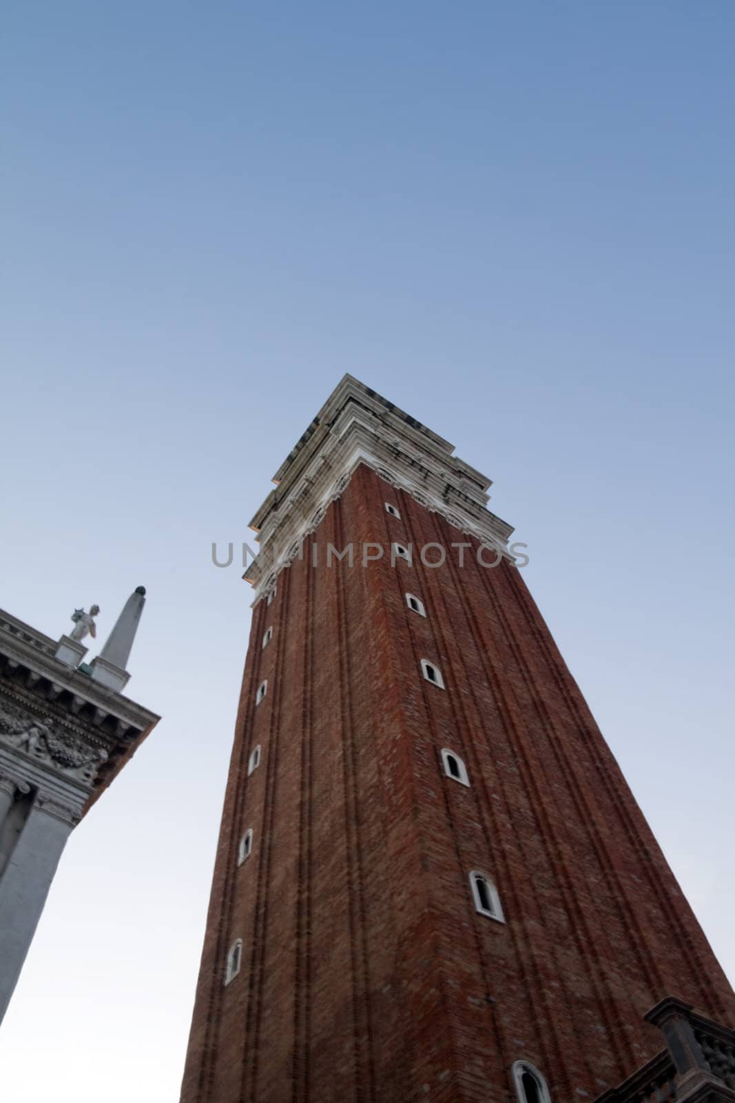 The Campanile tower in St. Marks square, Venice, Italy