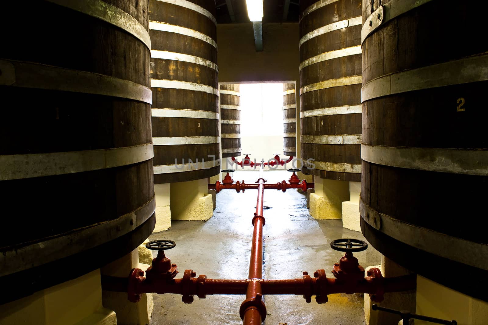 Detail of a whiskey distillery interiors, Sutherland, Scotland