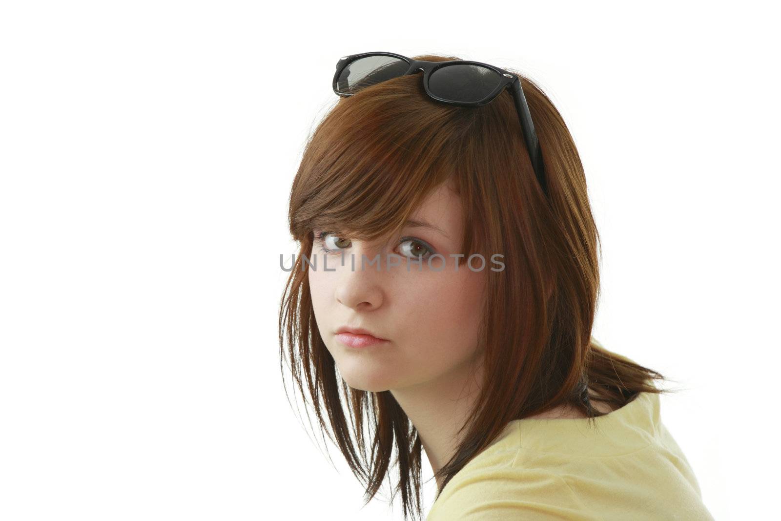 Young girl with black sunglases