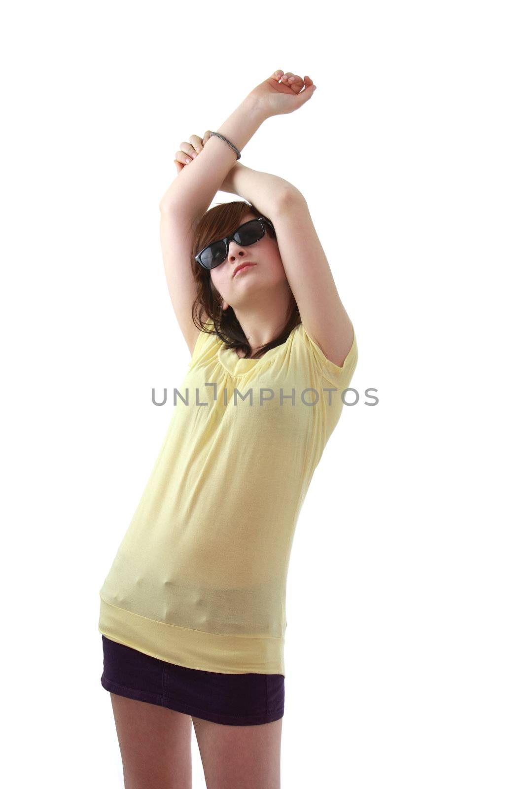 Young girl with black sunglases by BDS