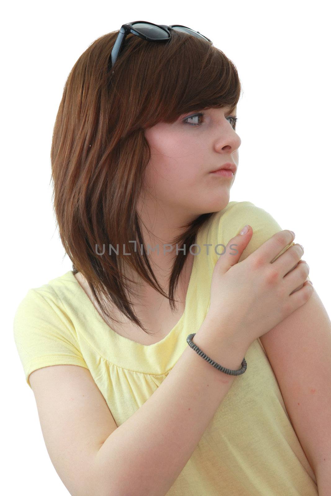 Young girl with black sunglases by BDS