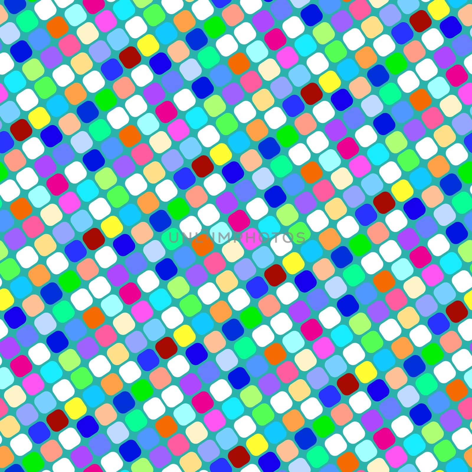 seamless texture of colorful rounded square dots 
