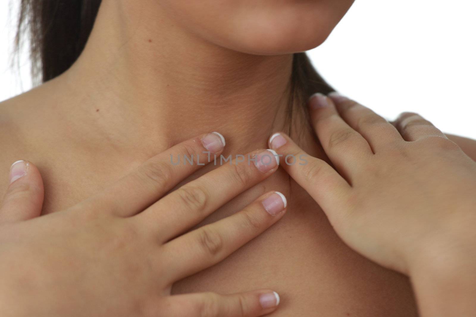 Neck of young woman with health skin by BDS