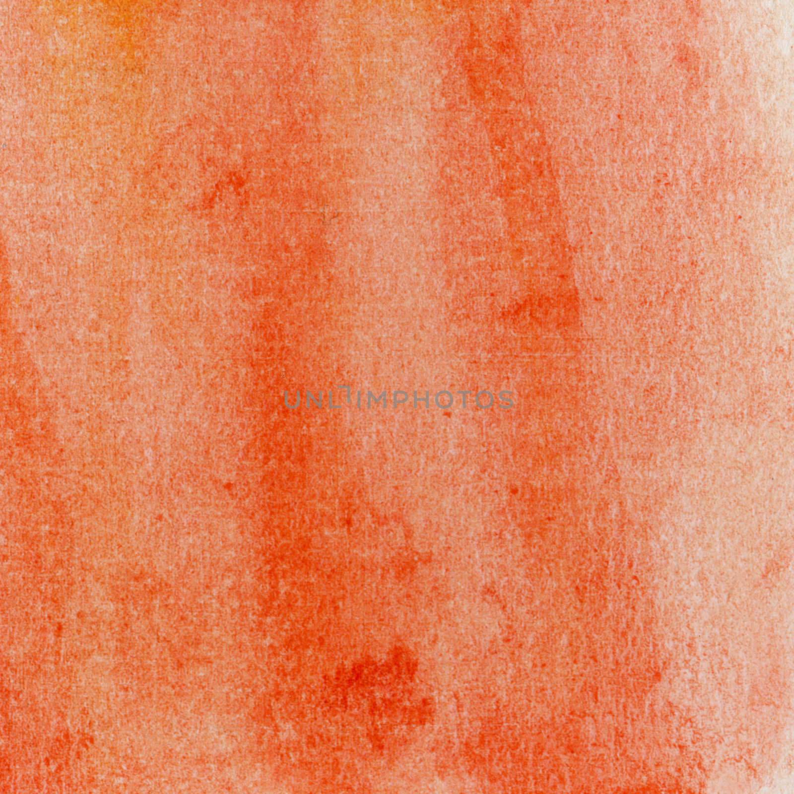 red and orange hand painted watercolor abstract witch scratch texture, self made