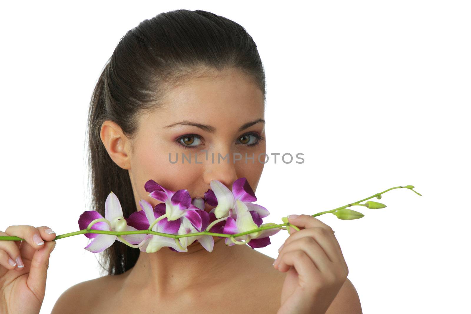 Spa girl with orchid portrait by BDS