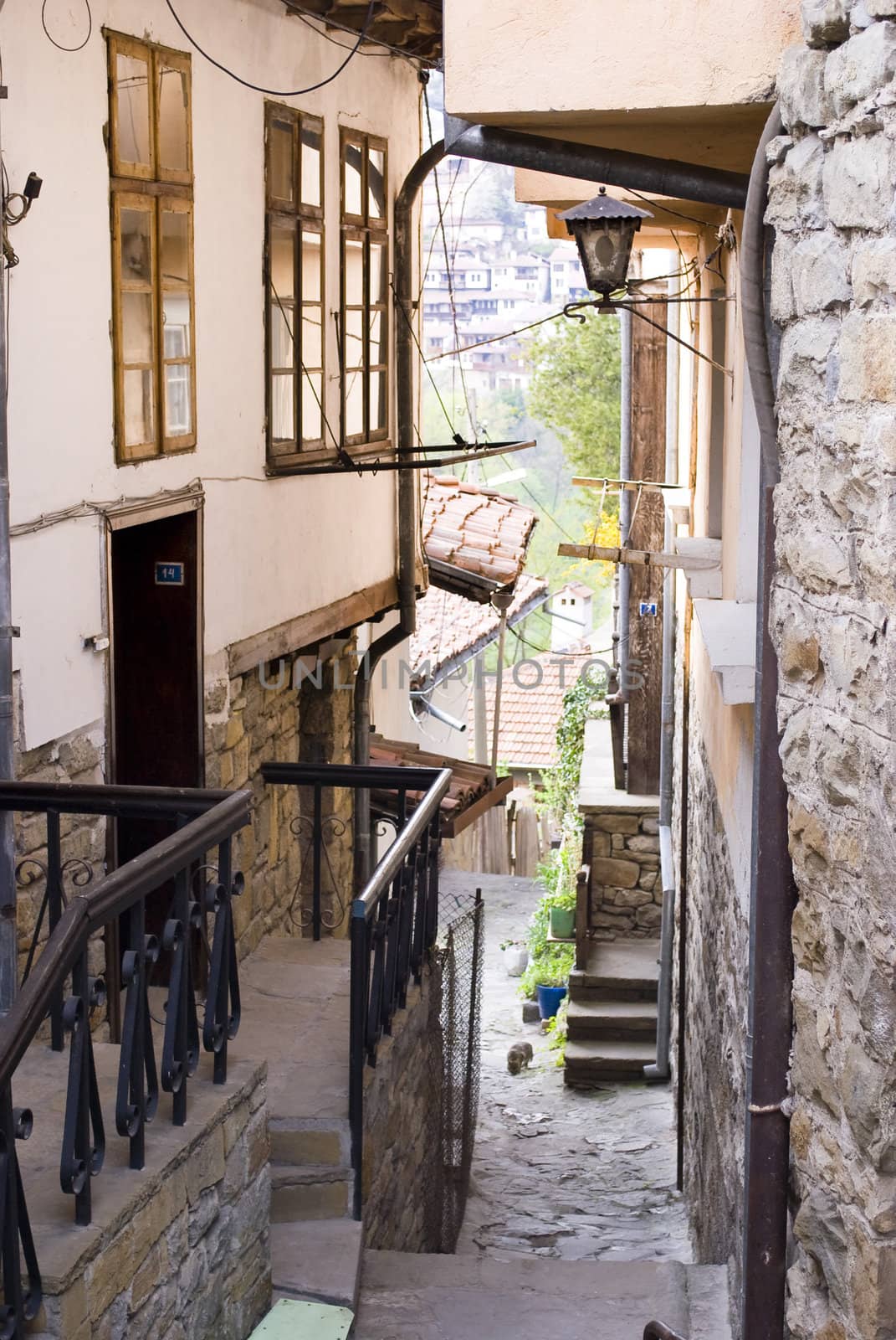 city view with old houses Veliko Turnovo Bulgaria