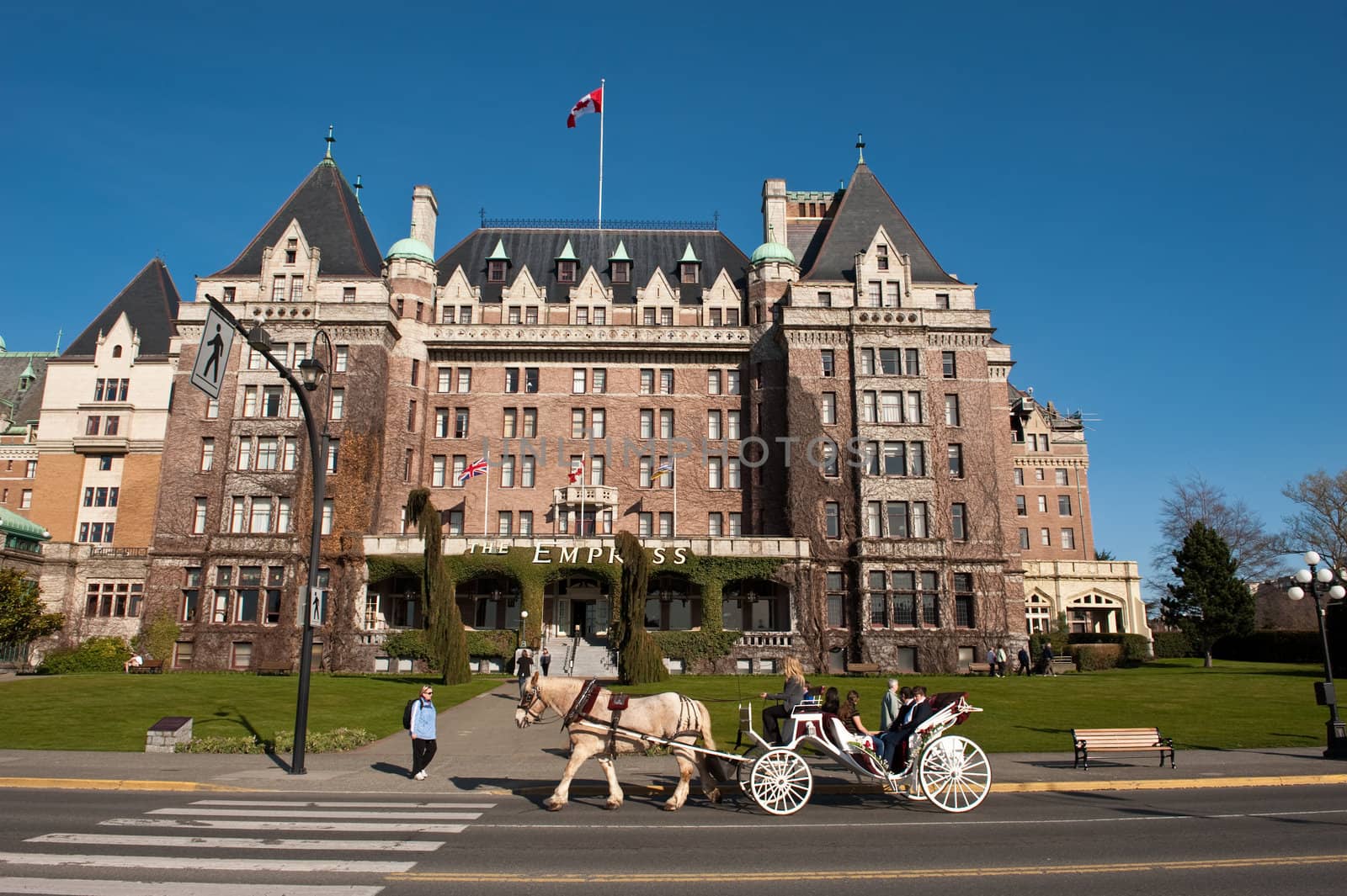 The Empress hotel and horse carriage