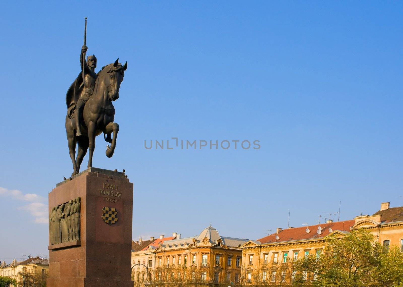 Statue of the Croatian King Tomislav in Zagreb
