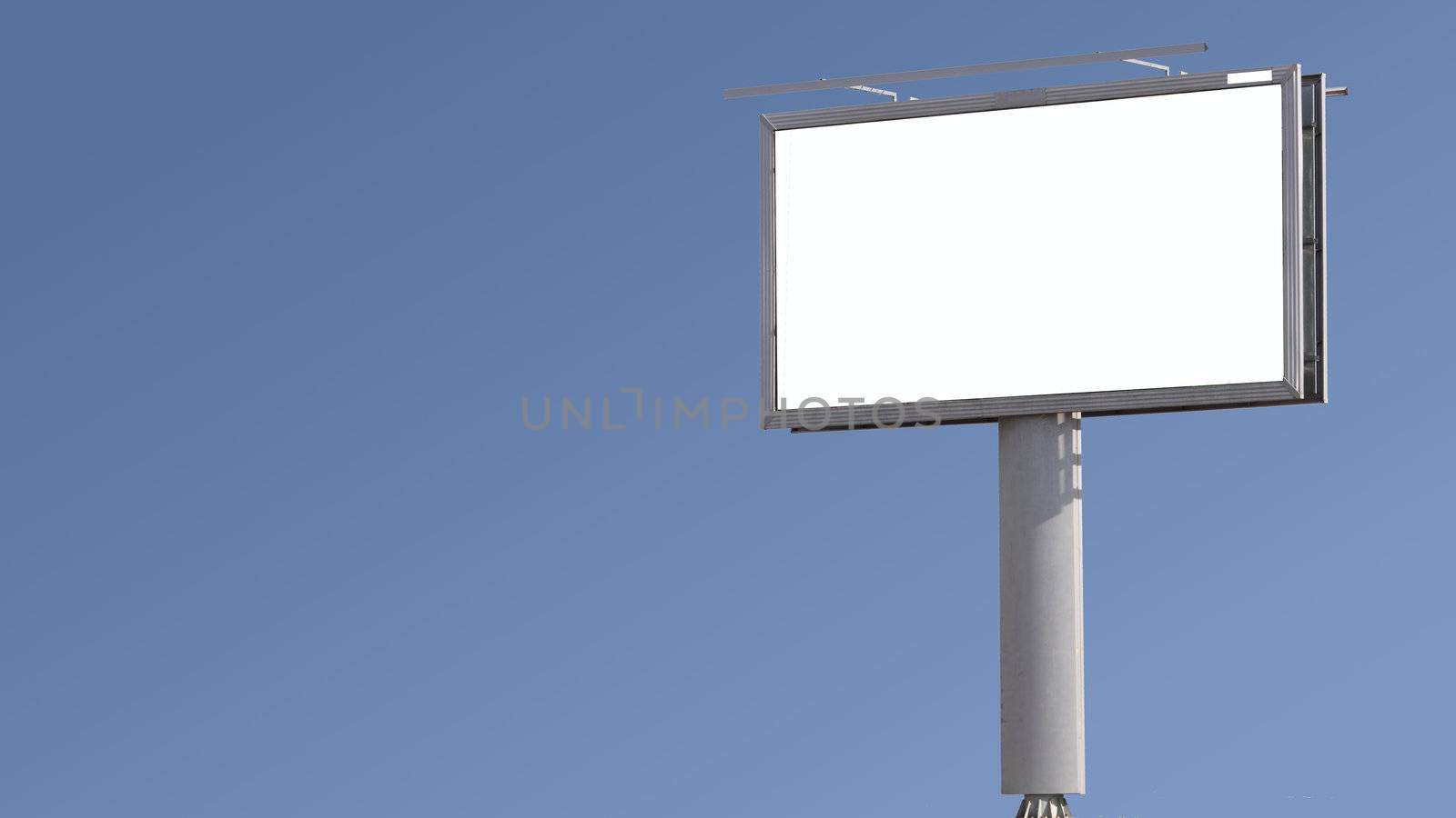 Billboard background on cloudy sky