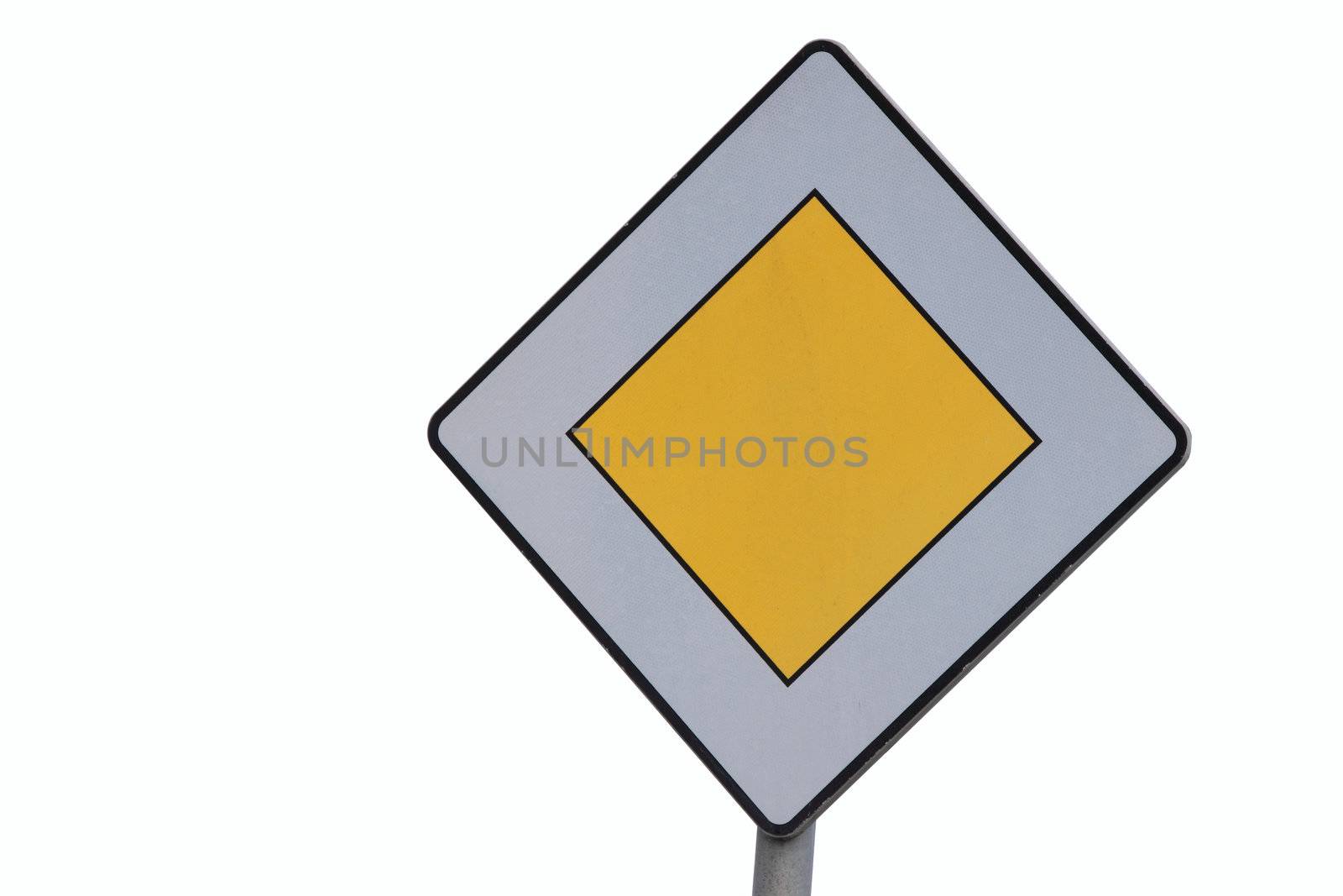 road sign - priority - isolated by BDS