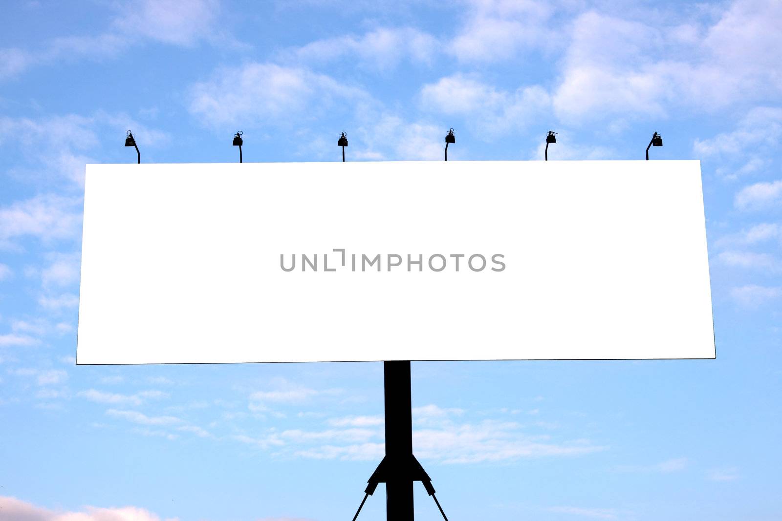 Billboard background with white clipping path