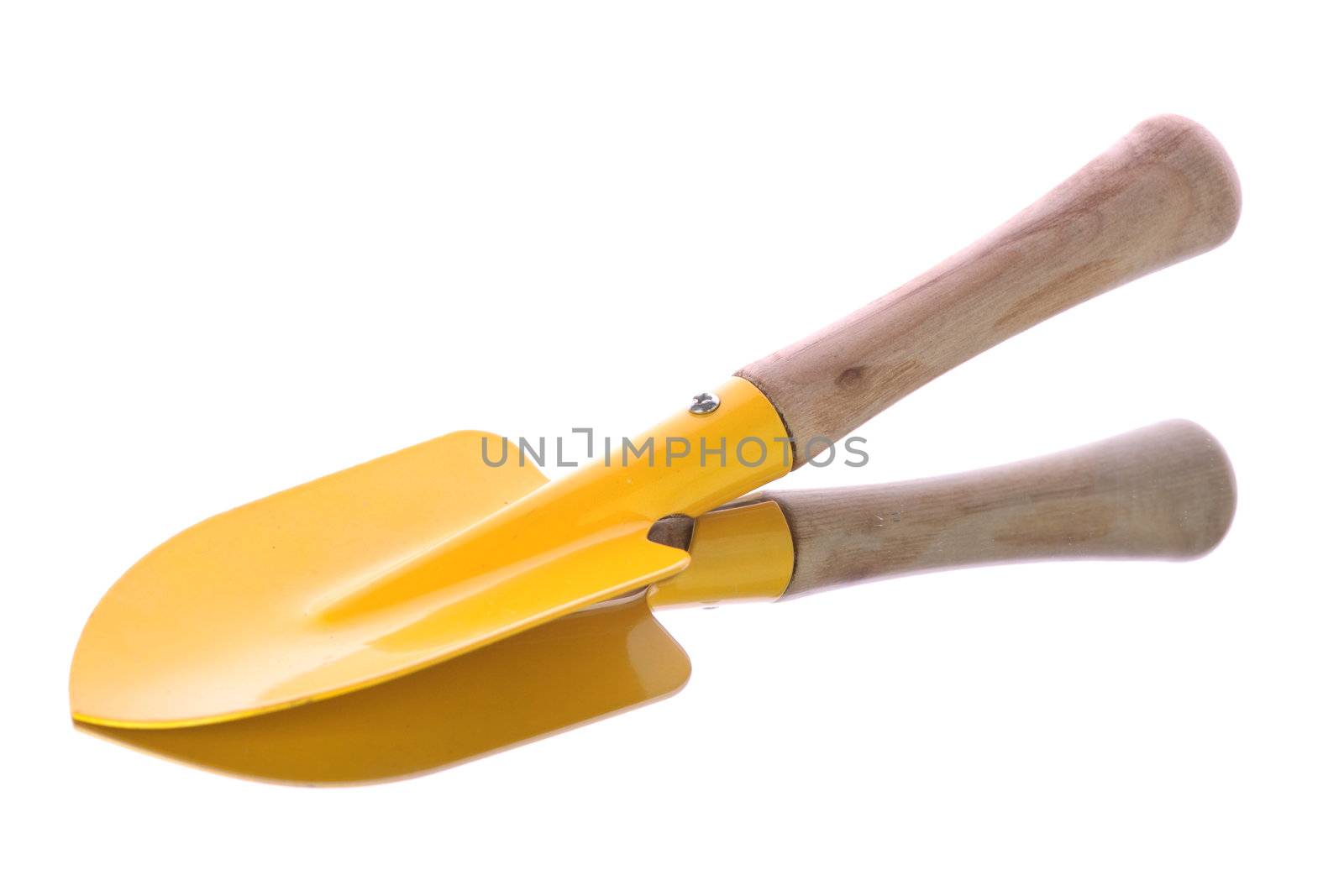 Garden spade isolated over a white background