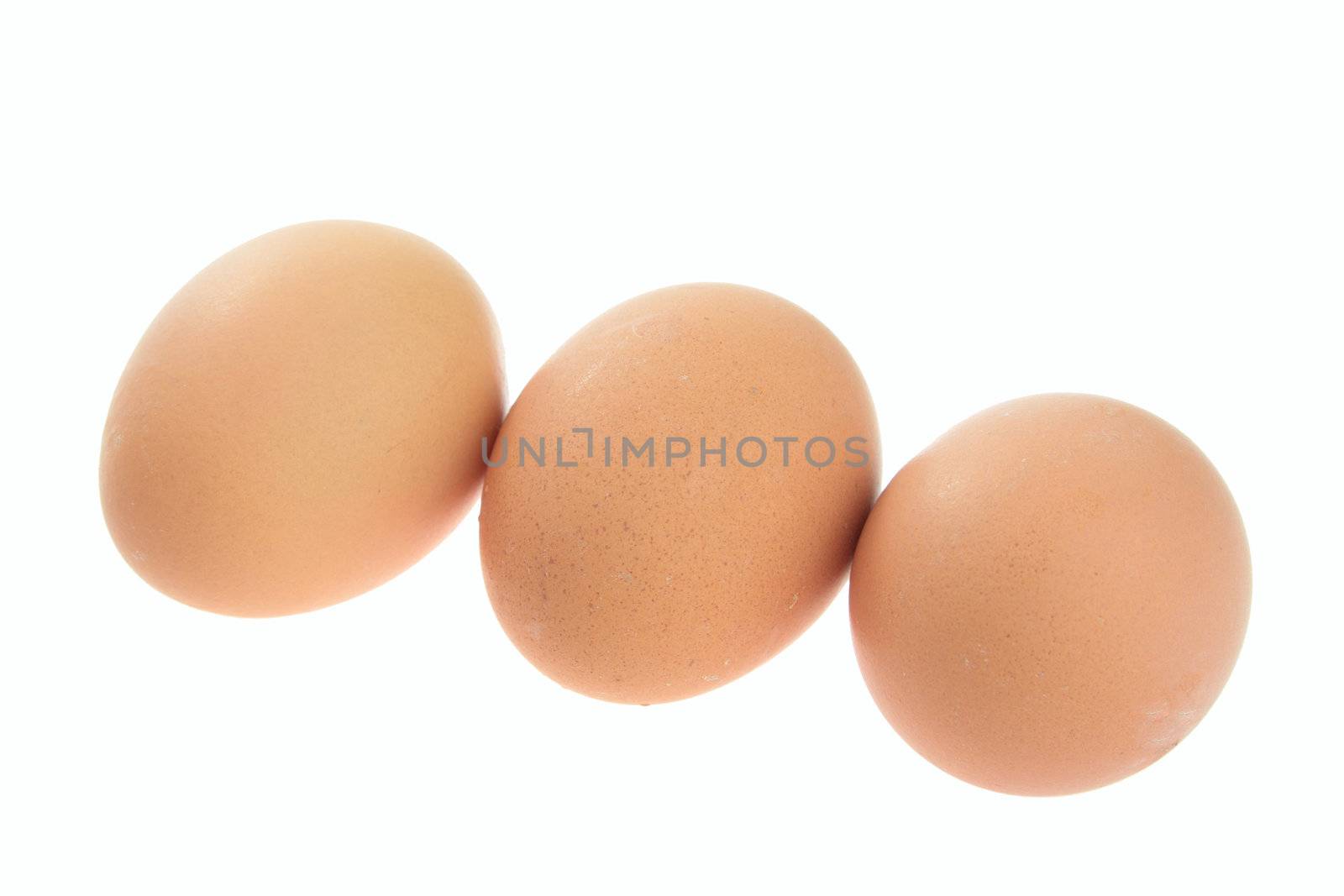 3 Chicken eggs isolated
