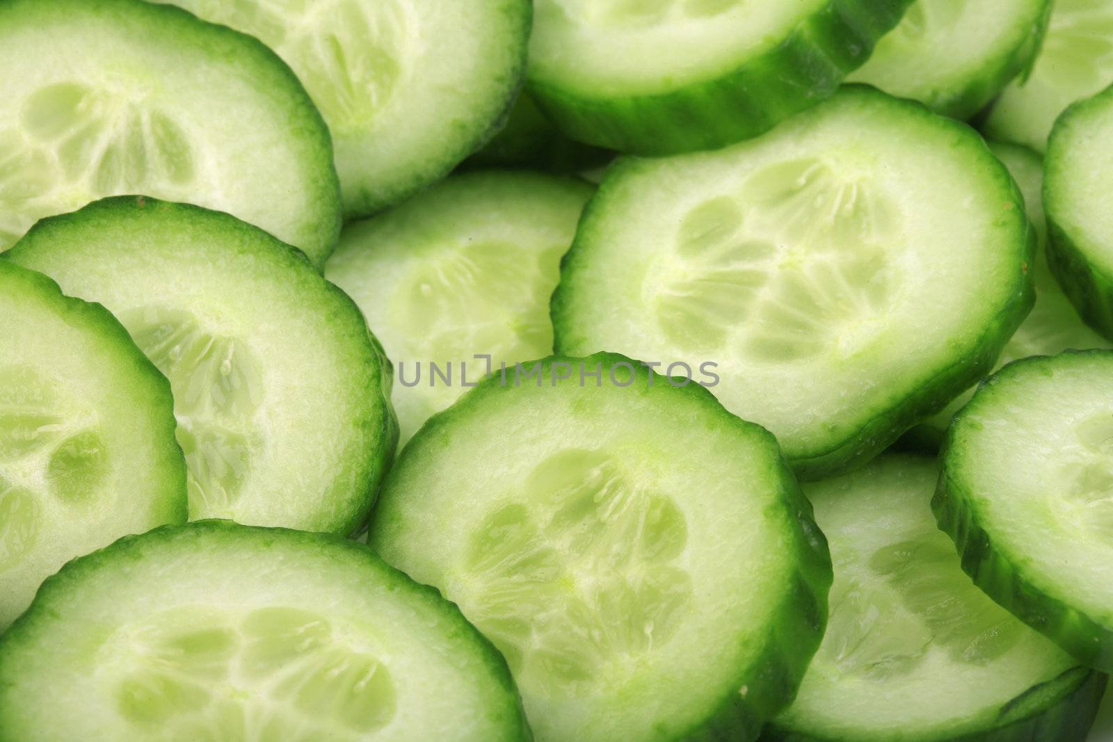 chopped cucumber on slices by lipik