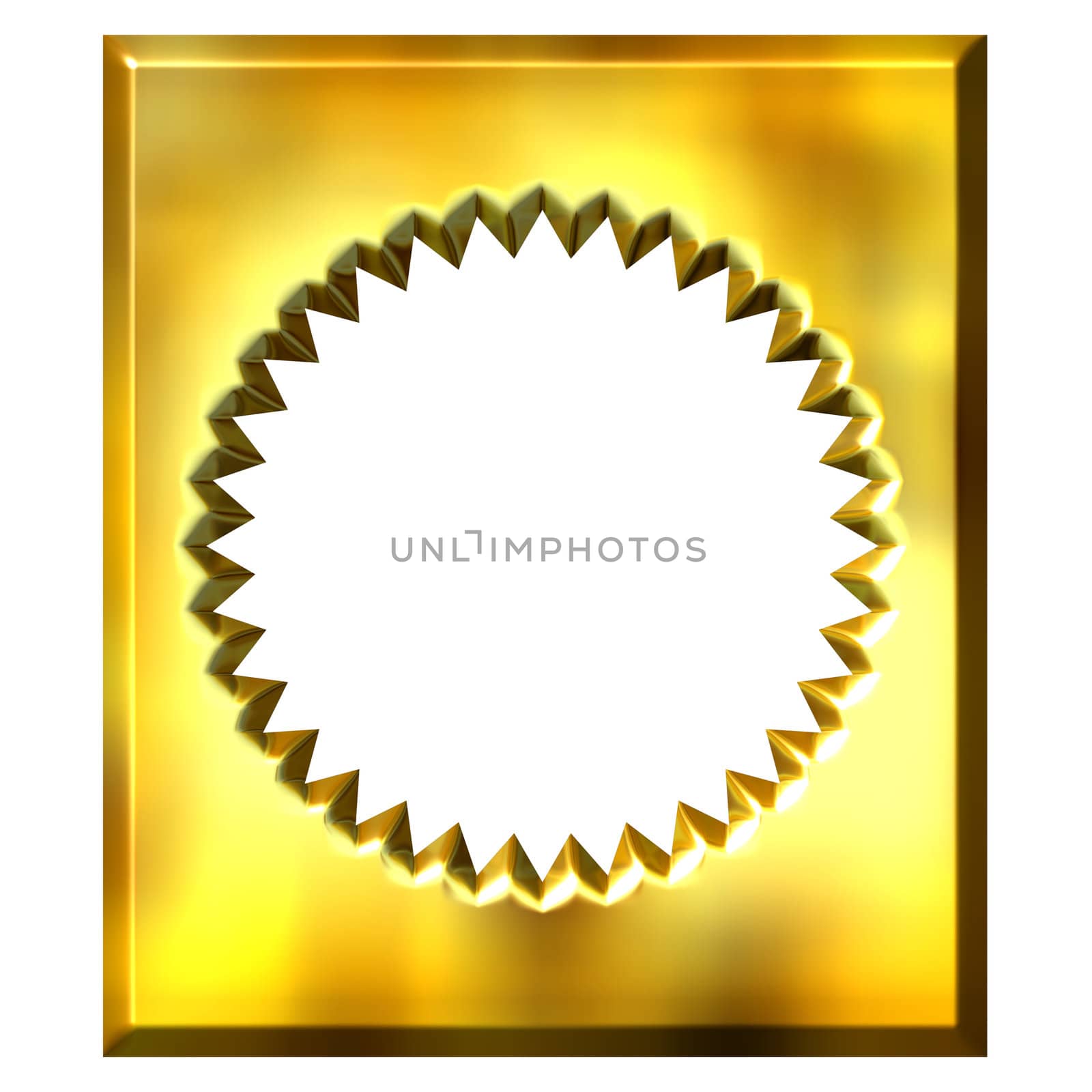 3D Golden Framed Seal by Georgios