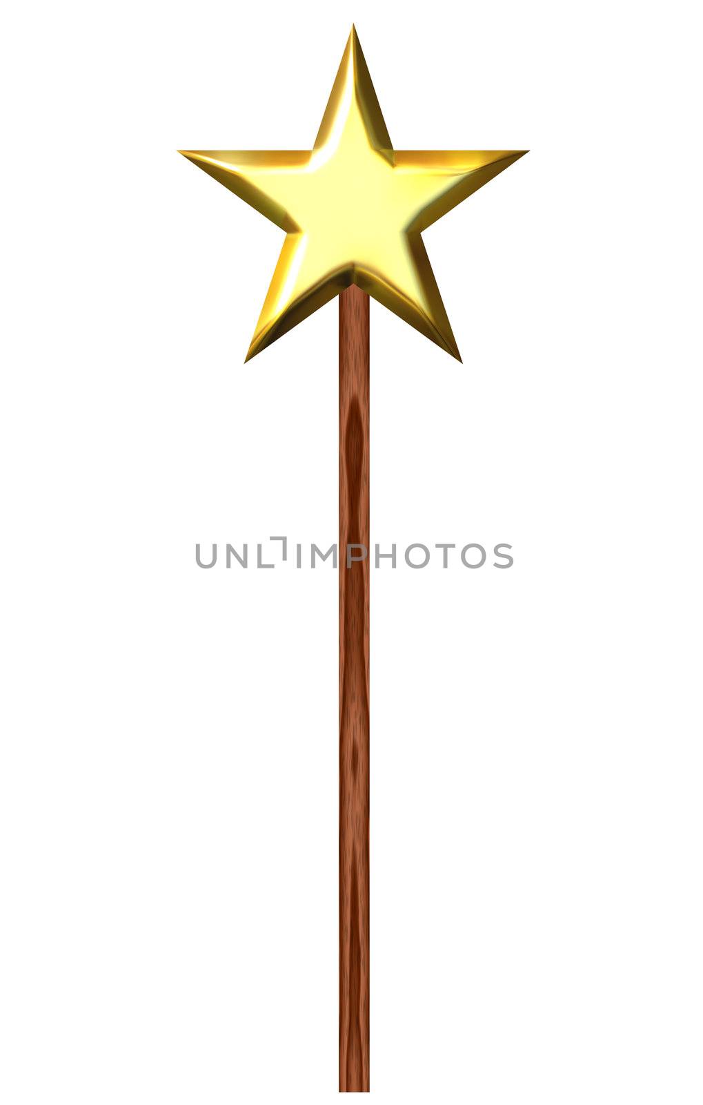Magic wand isolated in white