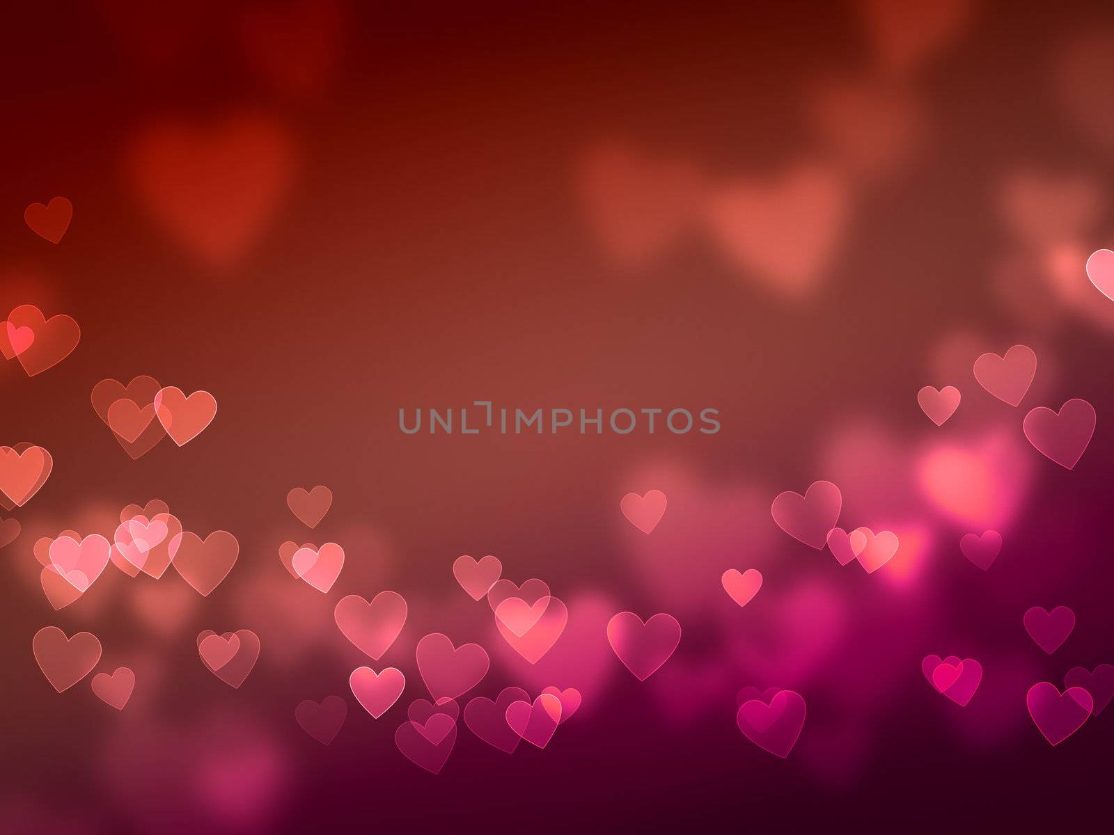 An image of a nice lights background heart shapes