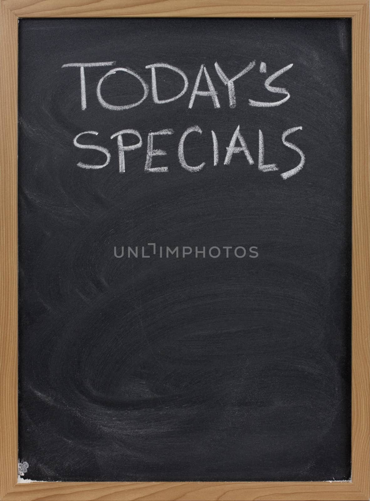 todays specials on blackboard in vertical by PixelsAway