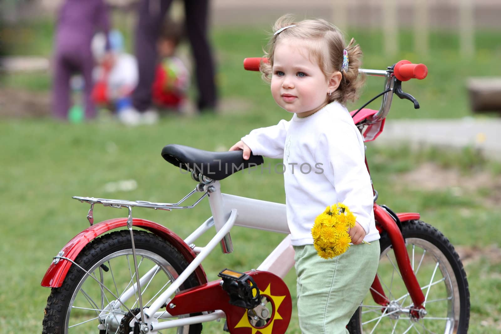 girl with flower and bicycle by vladacanon