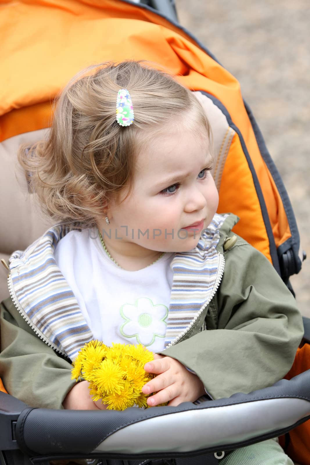 girl with flower in a pram by vladacanon