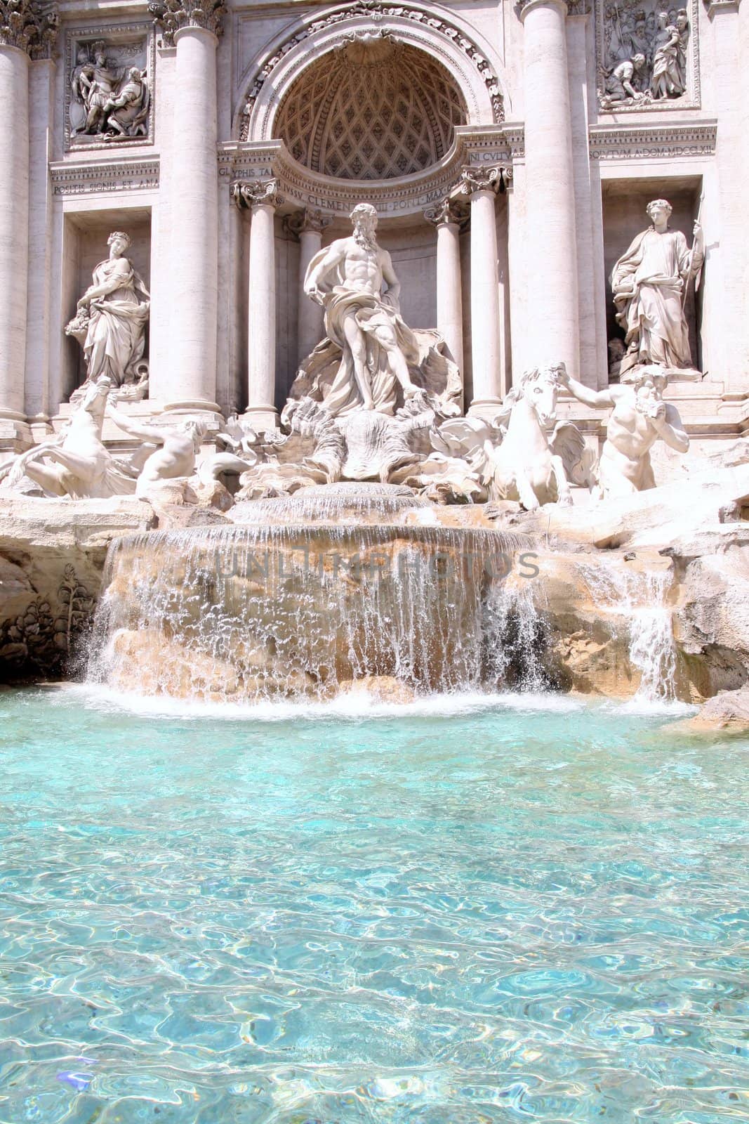 The Trevi Fountain ( Fontana di Trevi ) in Rome, Italy