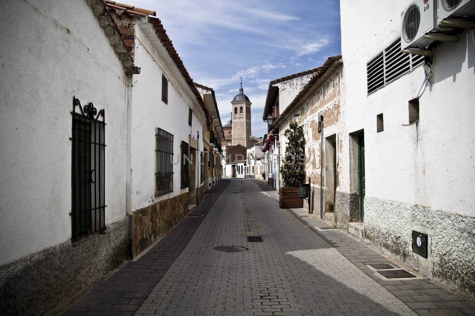 Town of white houses, typical Spanish architecture by FernandoCortes