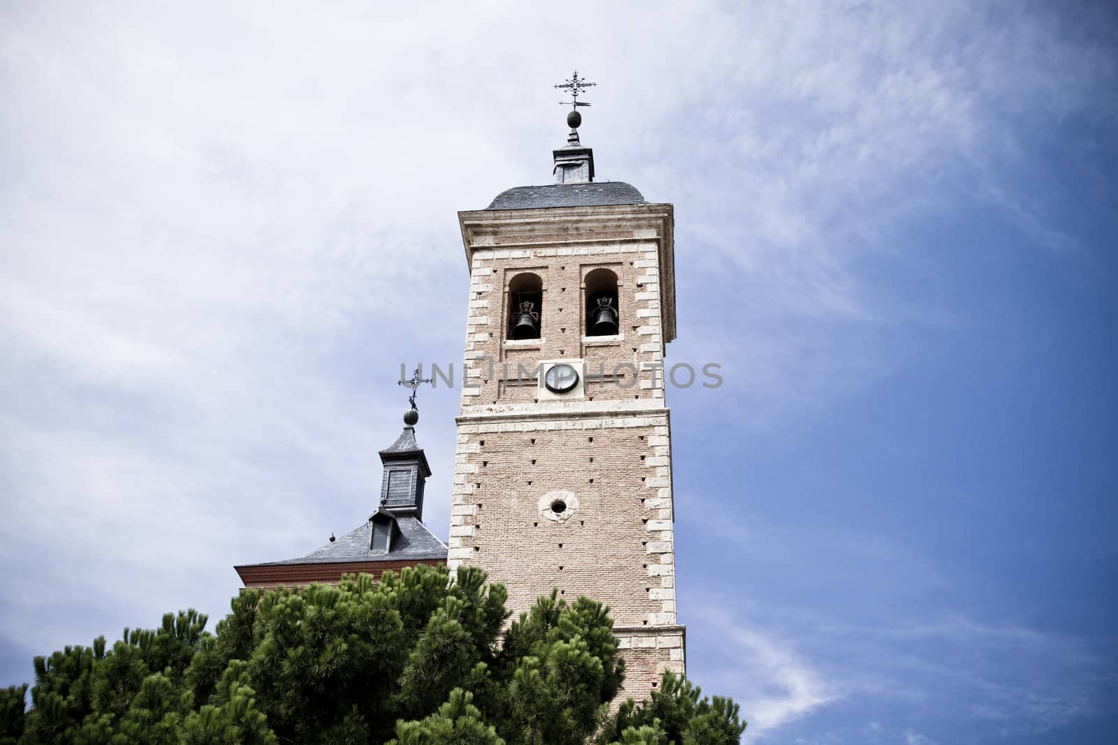 Church bell tower, rural landscape, Spain by FernandoCortes