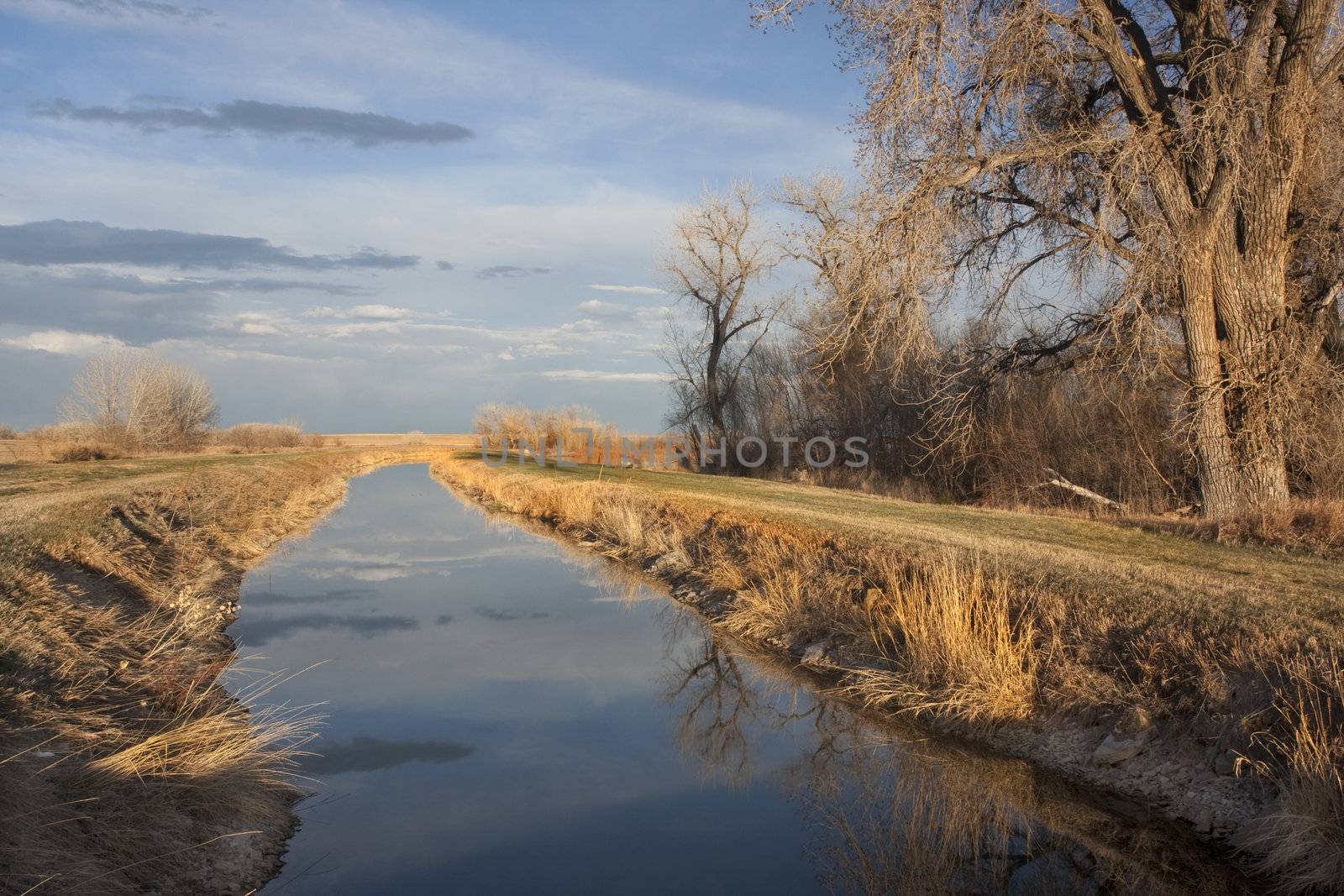 irrigation channel in Colorado by PixelsAway