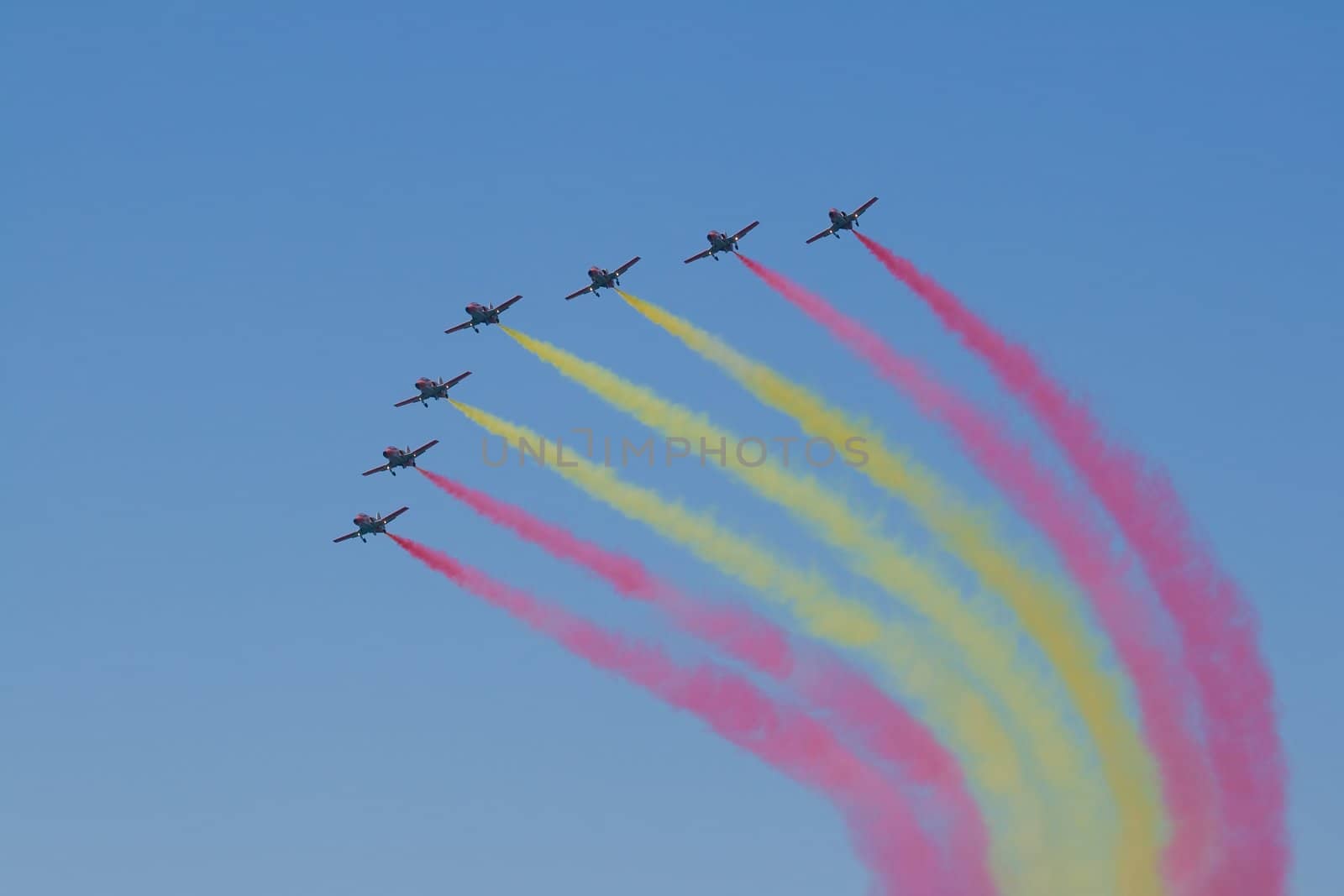 Patrol of airplanes that they accomplish stunt flyings