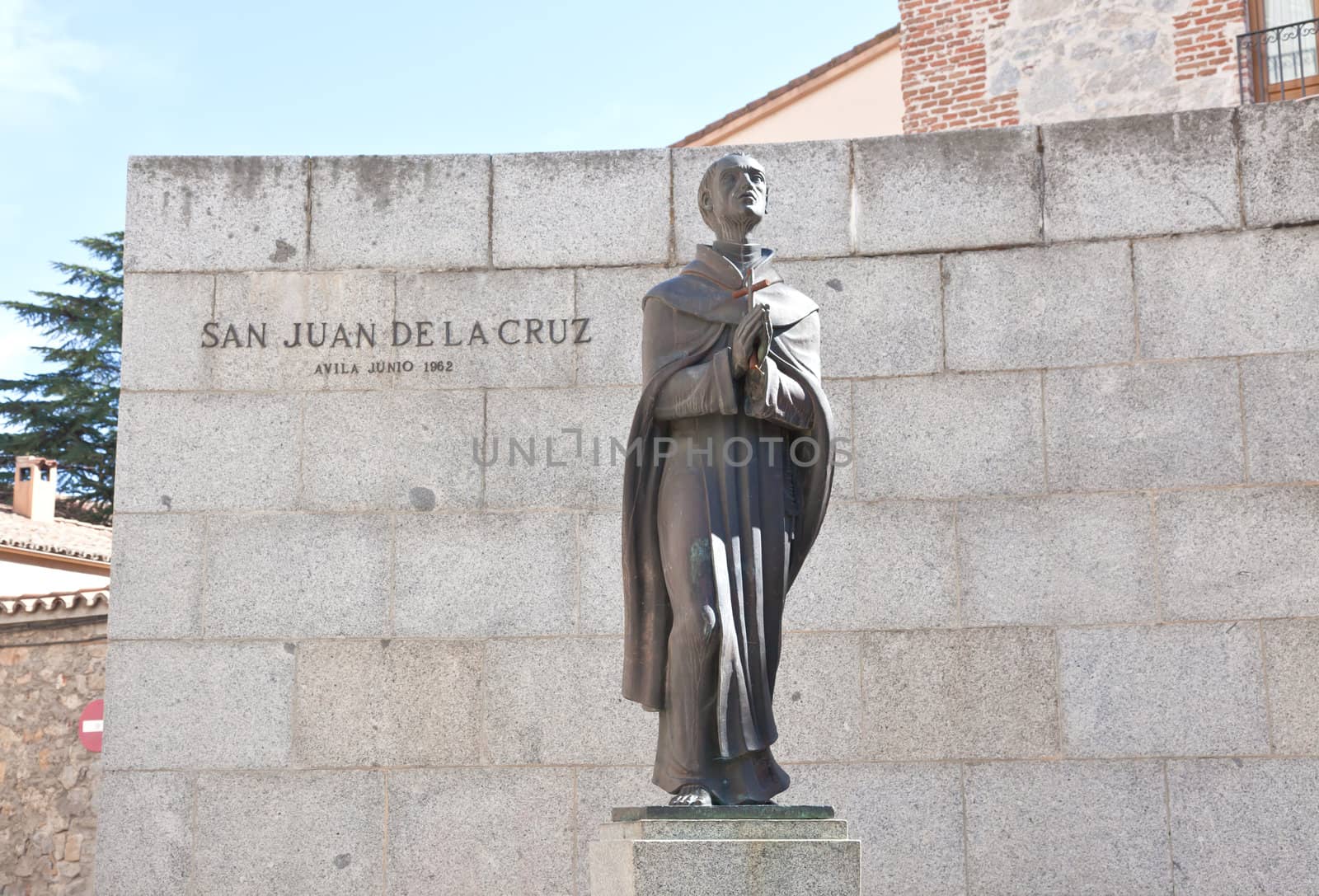 the  statue of San Juan Cruz in Avila, Spain