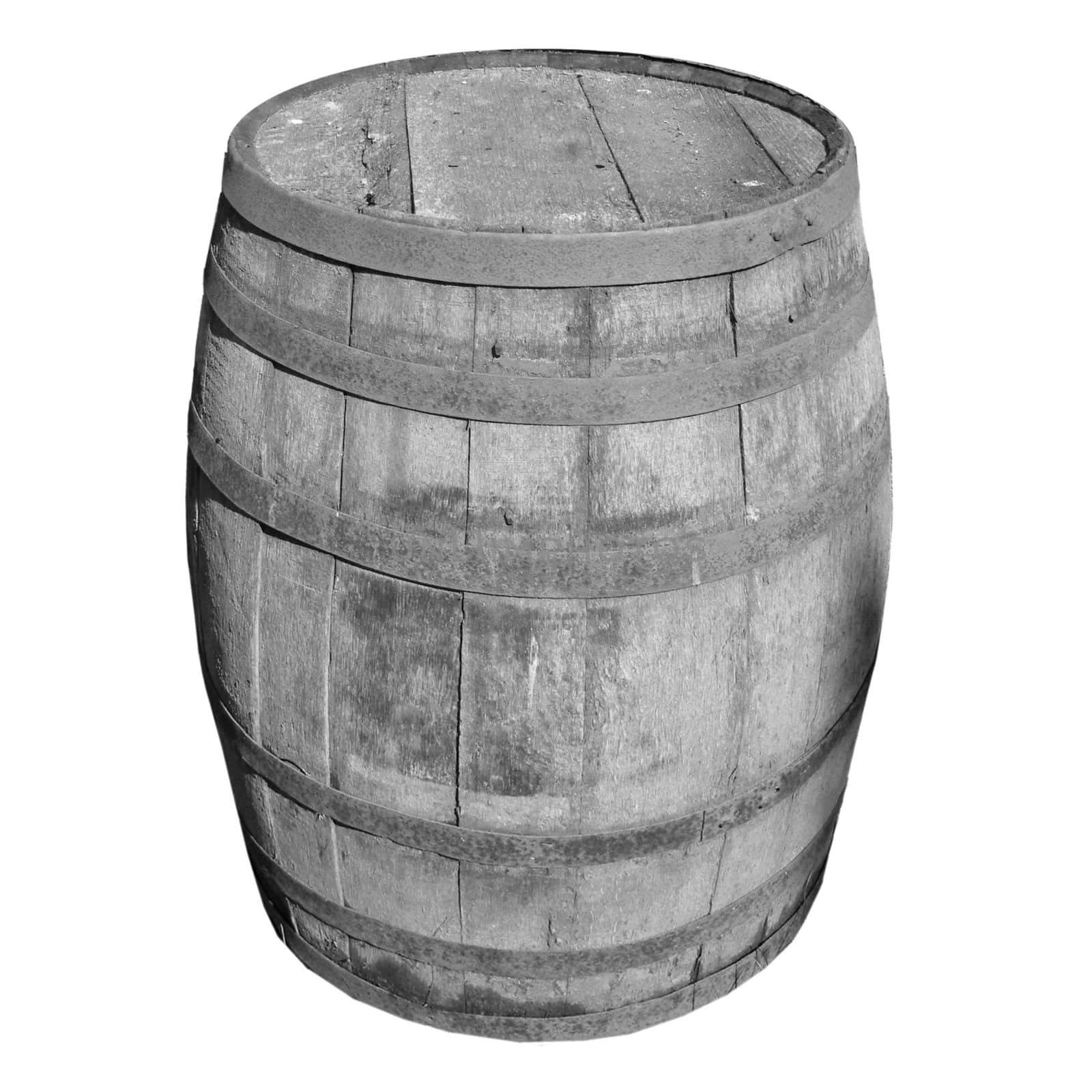 Old wooden barrel cask for whisky or beer or wine