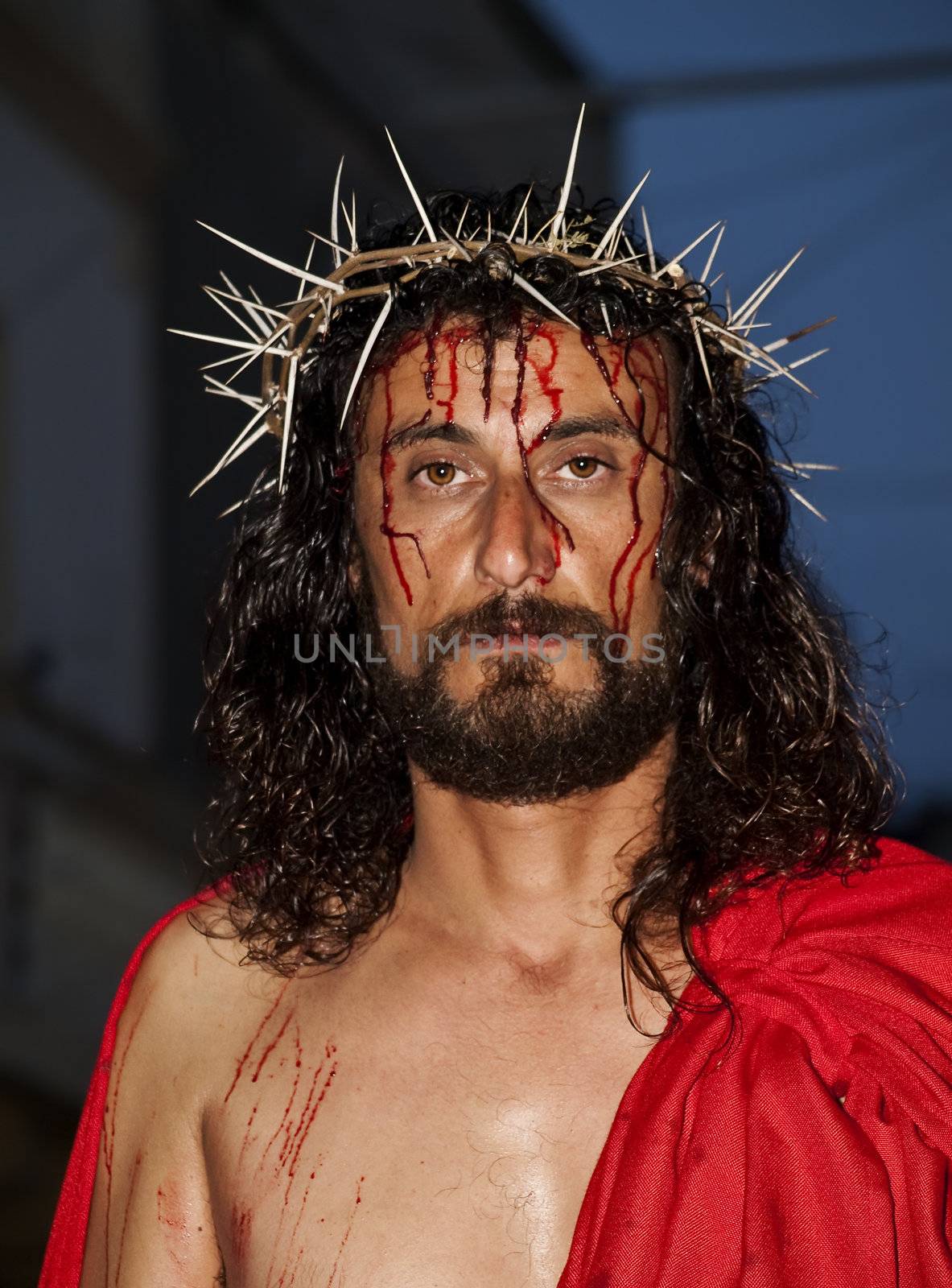 LUQA, MALTA - APR10 - Jesus Christ during the Good Friday procession in Malta on April 10, 2009