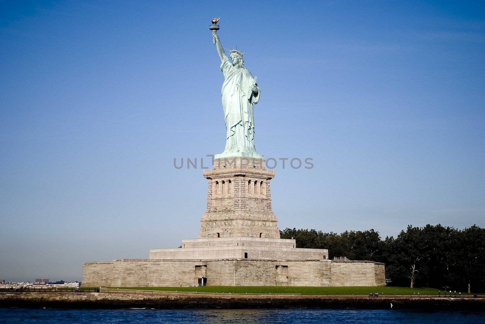 View of statue of Liberty from the ferry