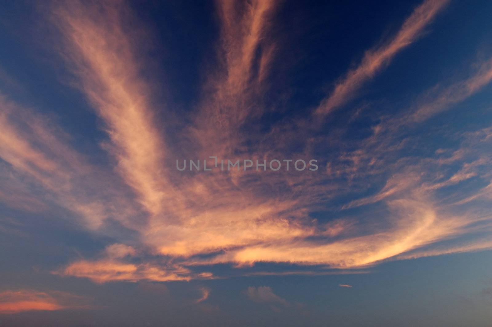 The sunset sky background
