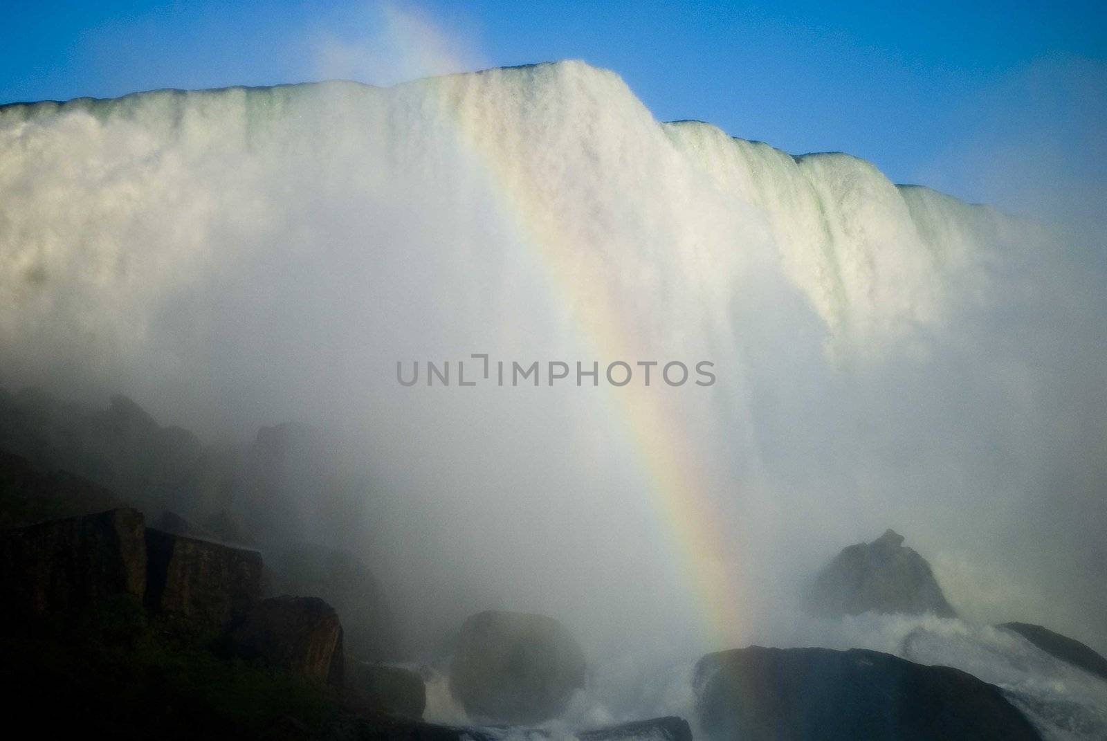 View of Niagara Falls from Made of the Mist boat