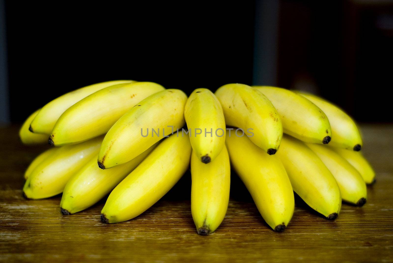 Still life with mini bananas