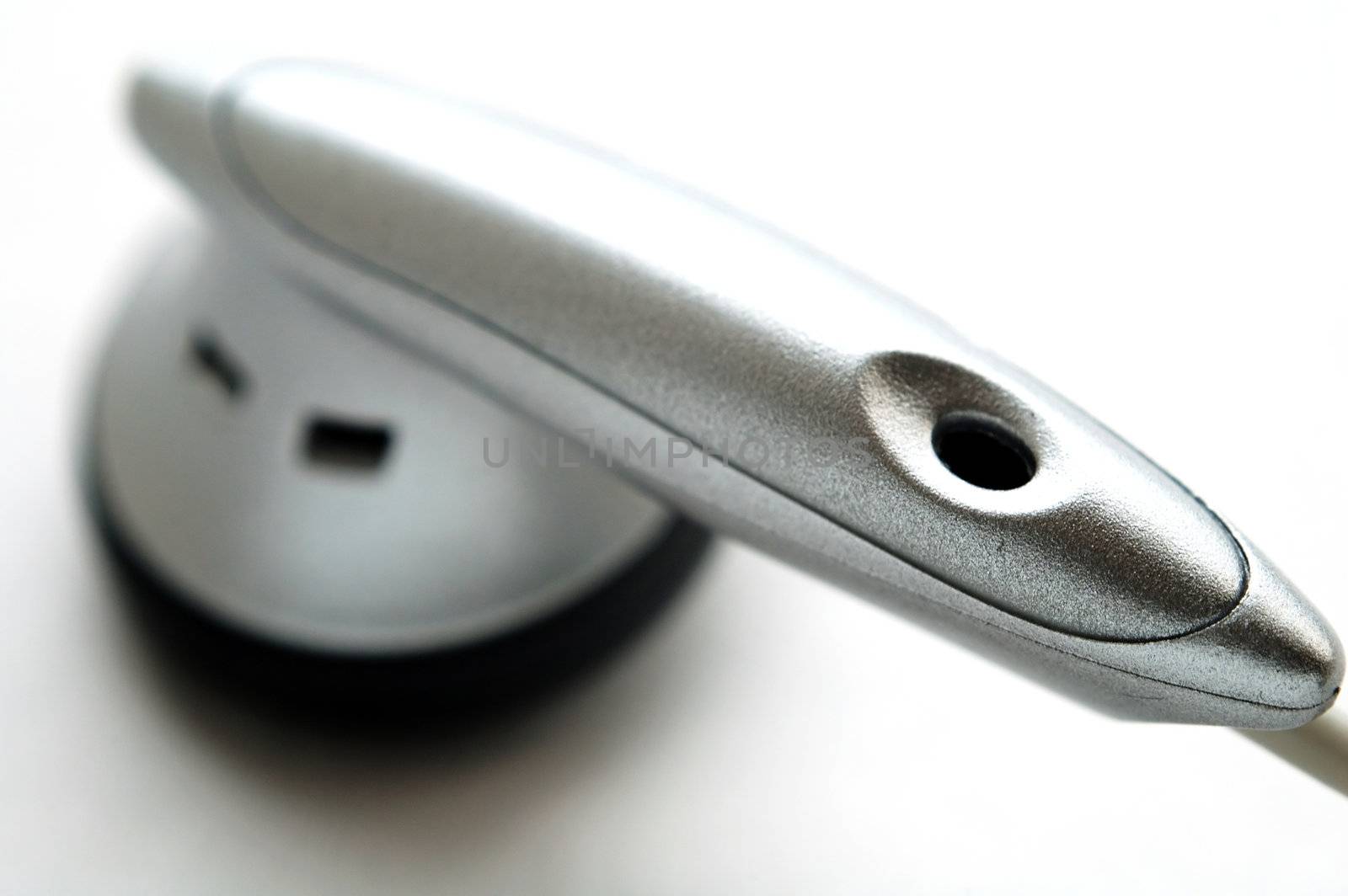 Close up shot of mobile head phone
