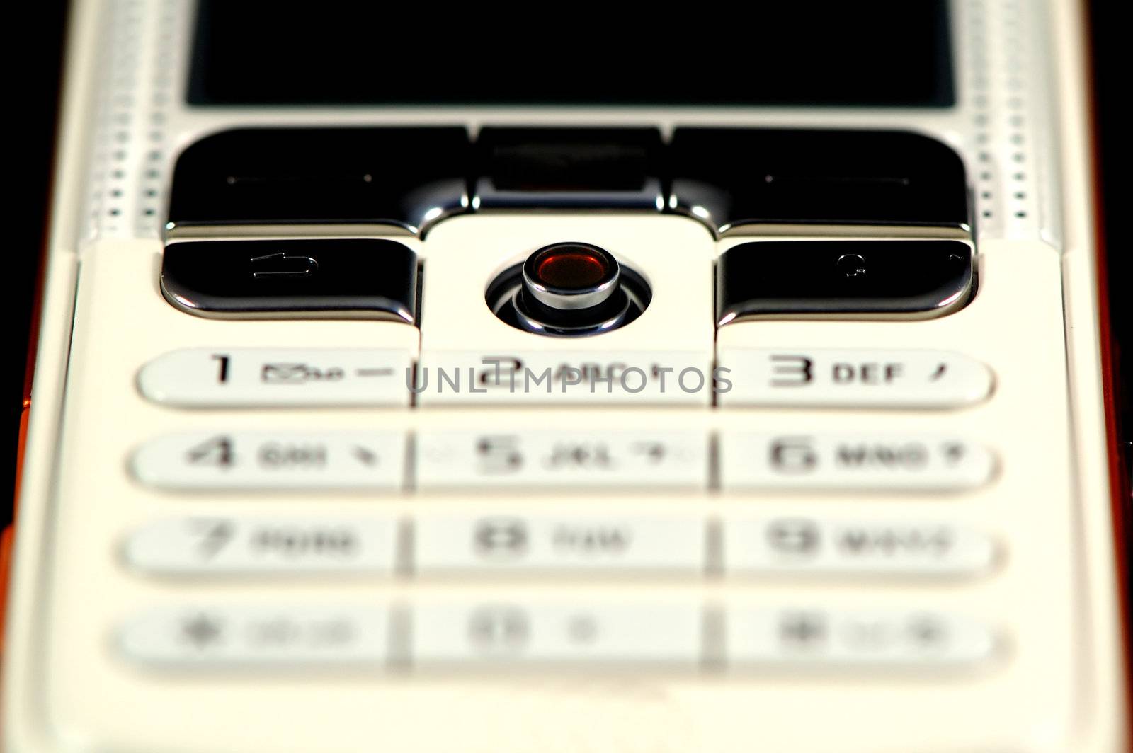 The close up shot of mobile keypad