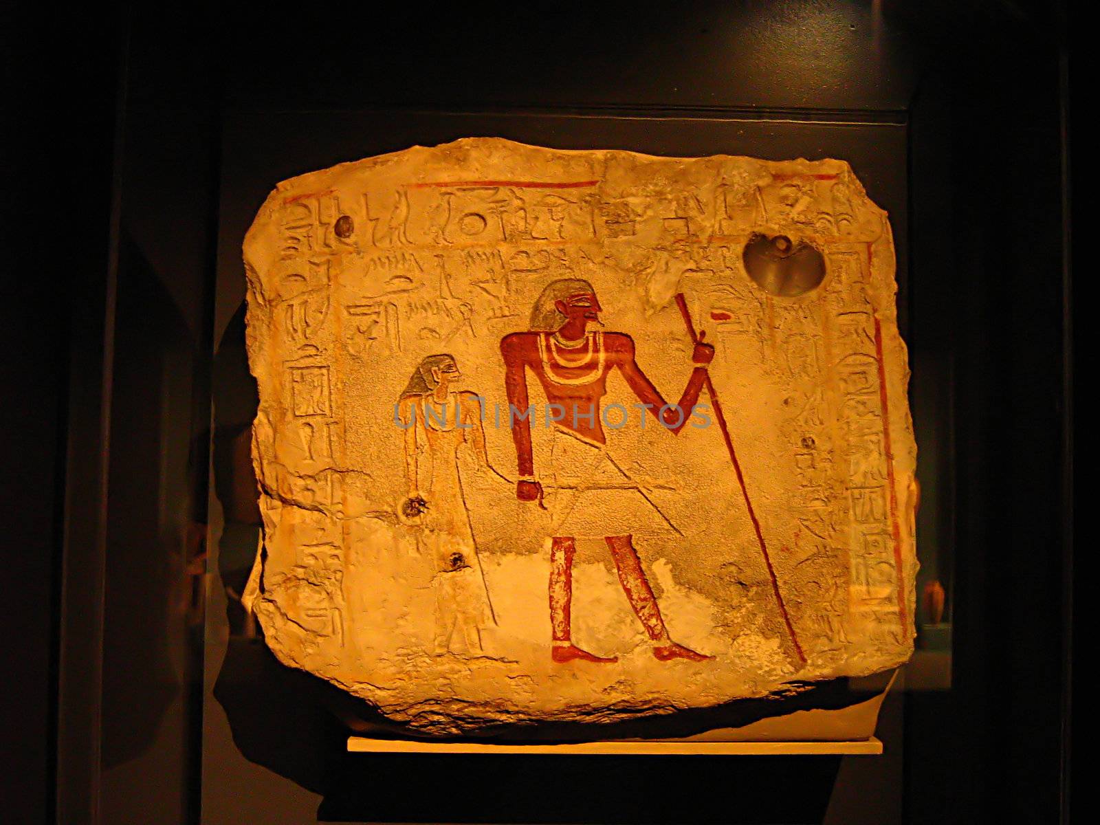 A photograph of an ancient Egyptian relic.