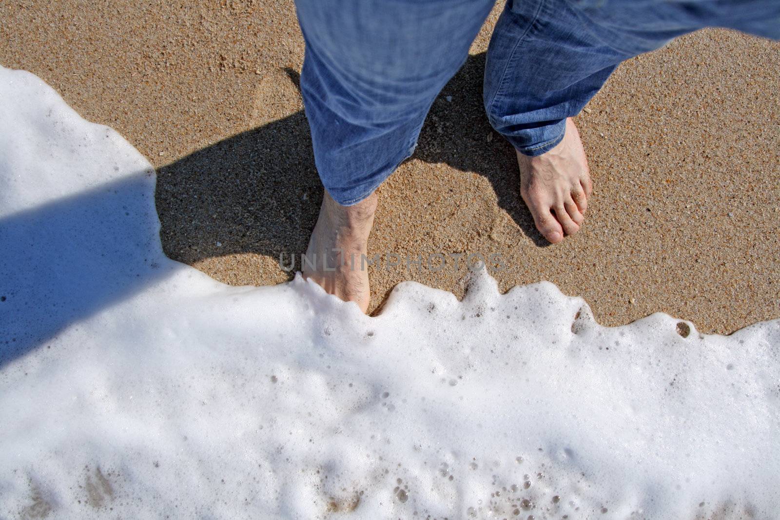 foot in the beach by jpcasais