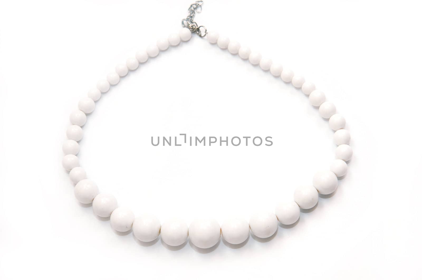 white bead isolated on white