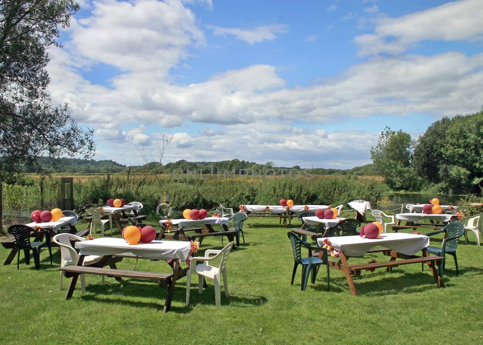 A Reception ready for the Wedding party to arrive