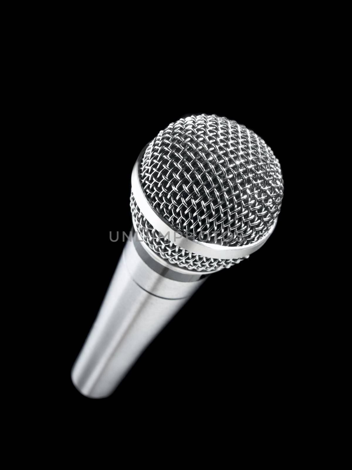 Microphone over black by antonprado